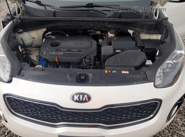 KNDPNCAC5K7548015 2019 KIA SPORTAGE White ძრავის განყოფილების ხედი