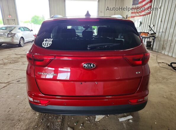 KNDPNCAC6H7257144 2017 KIA SPORTAGE Red Widok z tyłu