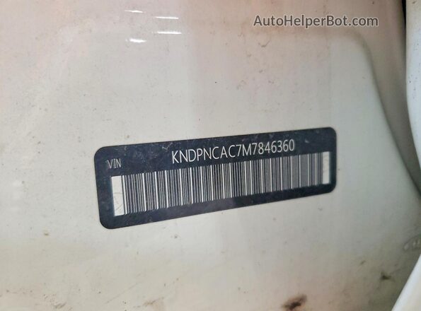 KNDPNCAC7M7846360 2021 KIA SPORTAGE White VIN կոդի պիտակի տեսք