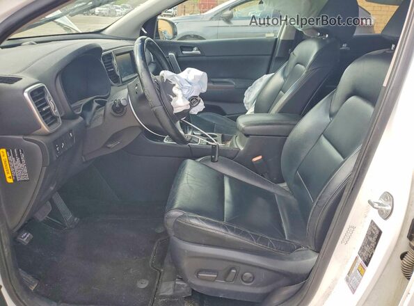 KNDPNCAC8H7187730 2017 KIA SPORTAGE White Widok wnętrza z przodu