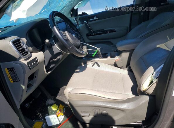 KNDPNCAC9J7310277 2018 KIA SPORTAGE Gray წინა სალონის ხედი
