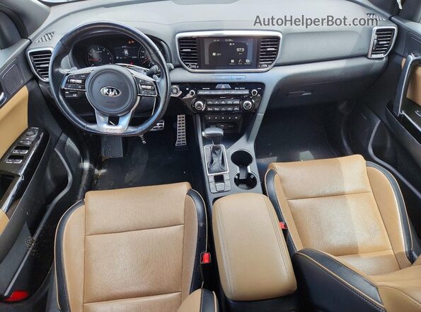 KNDPR3A62M7851903 2021 KIA SPORTAGE White Widok deski rozdzielczej