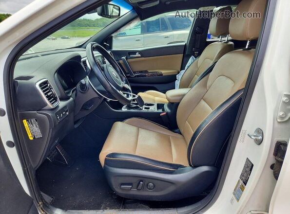 KNDPR3A62M7851903 2021 KIA SPORTAGE White Widok wnętrza z przodu