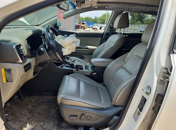 KNDPR3A65H7203946 2017 KIA SPORTAGE White Widok wnętrza z przodu