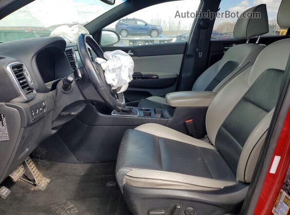 KNDPRCA65H7266822 2017 KIA SPORTAGE Red Widok wnętrza z przodu