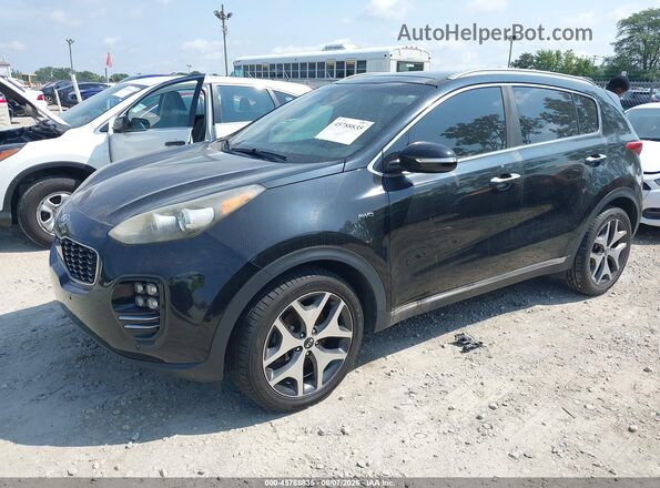 KNDPRCA66H7165157 2017 KIA SPORTAGE Black წინა მარცხენა ხედი სამი მეოთხედიდან