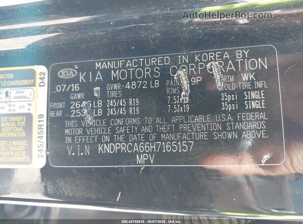 KNDPRCA66H7165157 2017 KIA SPORTAGE Black ძრავის განყოფილების ხედი