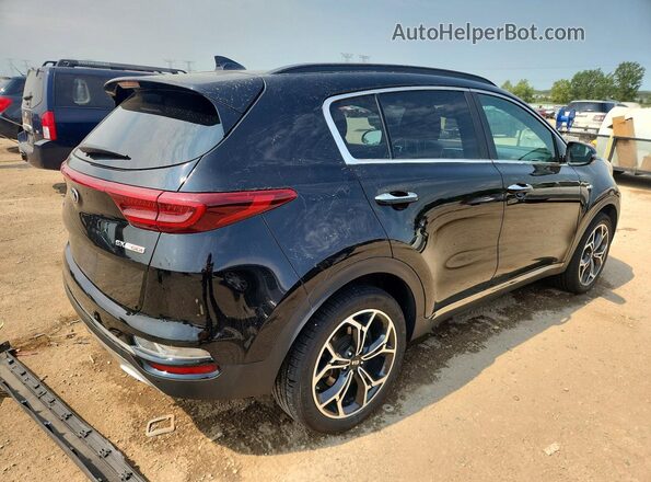 KNDPRCA67M7874027 2021 KIA SPORTAGE Black Հետևի աջ