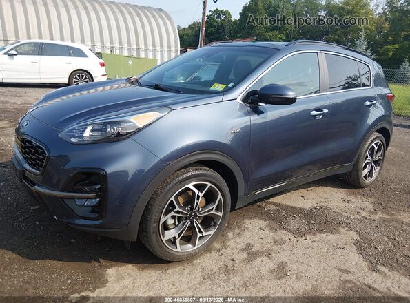 KNDPRCA67M7941497 2021 KIA SPORTAGE Blue Передня ліва чверть