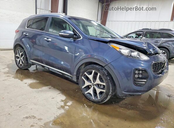 KNDPRCA69H7207806 2017 KIA SPORTAGE Blue Front right
