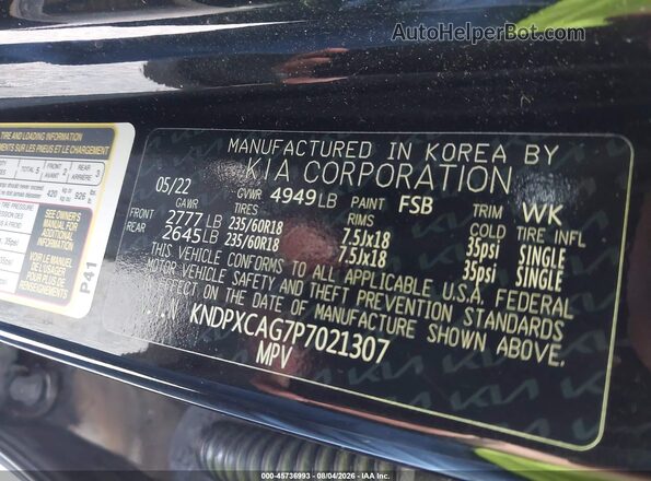 KNDPXCAG7P7021307 2023 KIA SPORTAGE HYBRID Black Vista del compartimento del motor