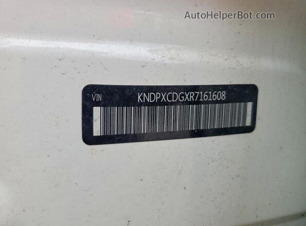 KNDPXCDGXR7161608 2024 KIA SPORTAGE White VIN კოდის სტიკერის ხედი