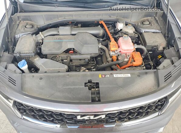 KNDRG4LG1N5081247 2022 KIA SORENTO Gray ძრავის განყოფილების ხედი