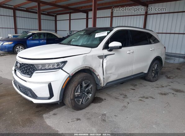 KNDRH4LG0M5045626 2021 KIA SORENTO HYBRID White წინა მარცხენა ხედი სამი მეოთხედიდან