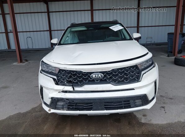 KNDRH4LG0M5045626 2021 KIA SORENTO HYBRID White ხელსაწყოთა პანელის ხედი