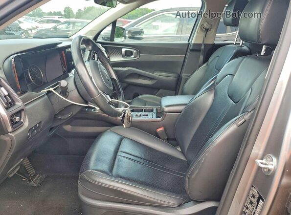 KNDRH4LG2M5045255 2021 KIA SORENTO Gray წინა სალონის ხედი