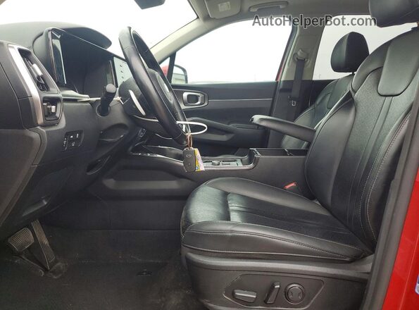 KNDRH4LG3M5024477 2021 KIA SORENTO Burgundy წინა სალონის ხედი