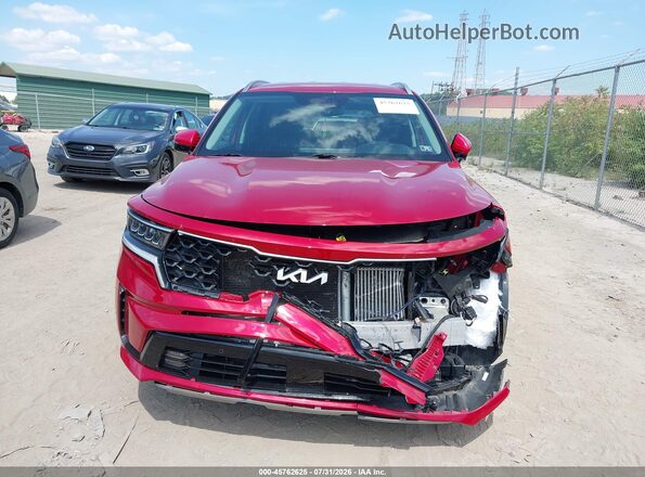 KNDRHDLG5P5180914 2023 KIA SORENTO HYBRID Red Instrument cluster view