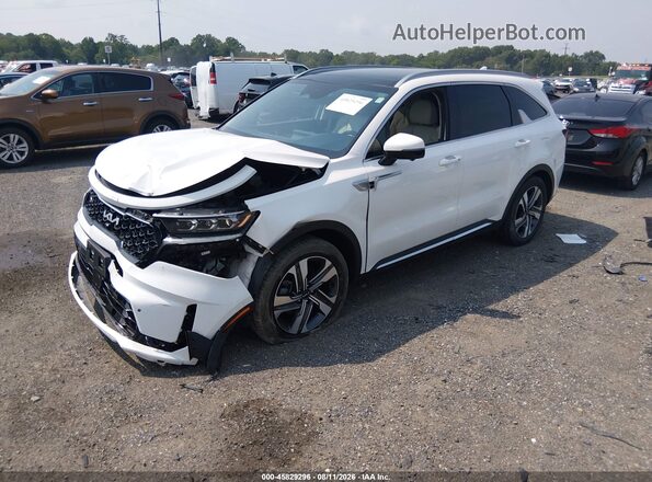 KNDRMDLG3P5139242 2023 KIA SORENTO HYBRID White Передня ліва чверть
