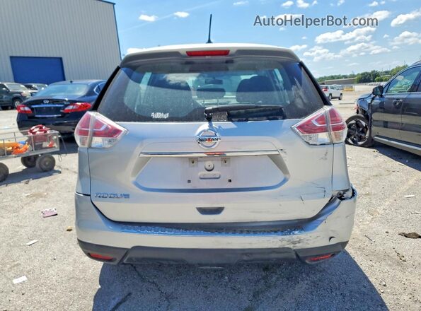 KNMAT2MT0GP612065 2016 NISSAN ROGUE Silver Вид ззаду
