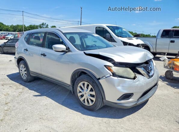 KNMAT2MT0GP612065 2016 NISSAN ROGUE Silver Передня права чверть