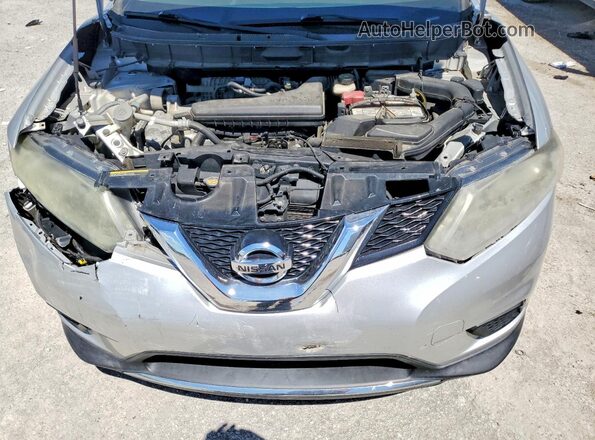 KNMAT2MT0GP612065 2016 NISSAN ROGUE Silver Вид підкапотного простору