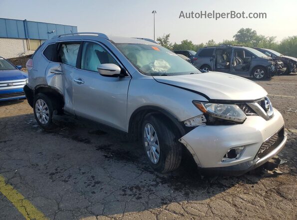 KNMAT2MT0GP637855 2016 NISSAN ROGUE Серебряный Передняя правая четверть