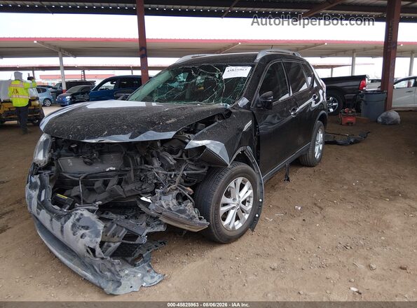 KNMAT2MT0GP667471 2016 NISSAN ROGUE Black Առջևի ձախ երեք քառորդ տեսարան
