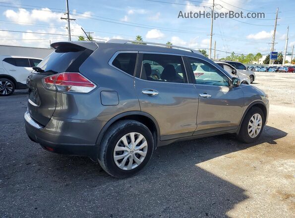 KNMAT2MT0GP676266 2016 NISSAN ROGUE Серый Задняя правая четверть