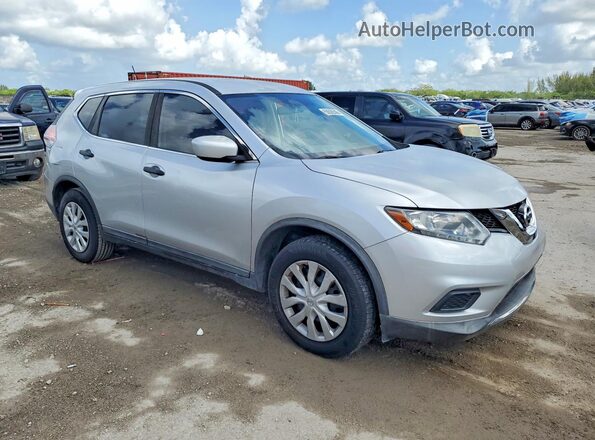 KNMAT2MT0GP704633 2016 NISSAN ROGUE Серебряный Передняя правая четверть