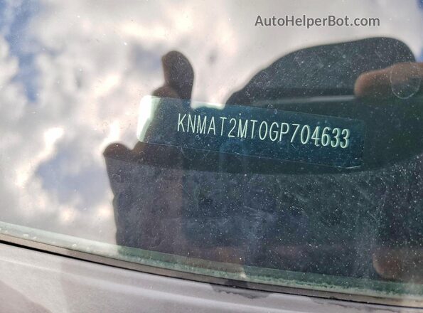 KNMAT2MT0GP704633 2016 NISSAN ROGUE Серебряный Вид наклейки с VIN-кодом