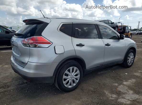 KNMAT2MT0GP704633 2016 NISSAN ROGUE Серебряный Задняя правая четверть