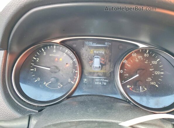 KNMAT2MT0GP704633 2016 NISSAN ROGUE Серебряный Вид щитка приборов