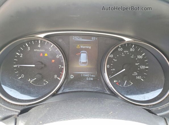 KNMAT2MT0GP726115 2016 NISSAN ROGUE Серебряный Вид щитка приборов