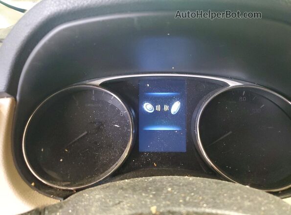 KNMAT2MT0GP735848 2016 NISSAN ROGUE White Widok zestawu wskaźników