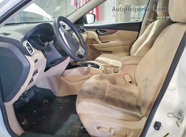 KNMAT2MT0GP735848 2016 NISSAN ROGUE White Widok wnętrza z przodu