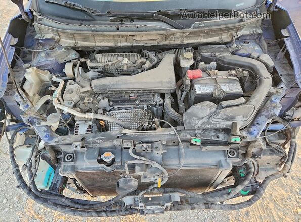 KNMAT2MT0JP573887 2018 NISSAN ROGUE Blue Engine compartment view