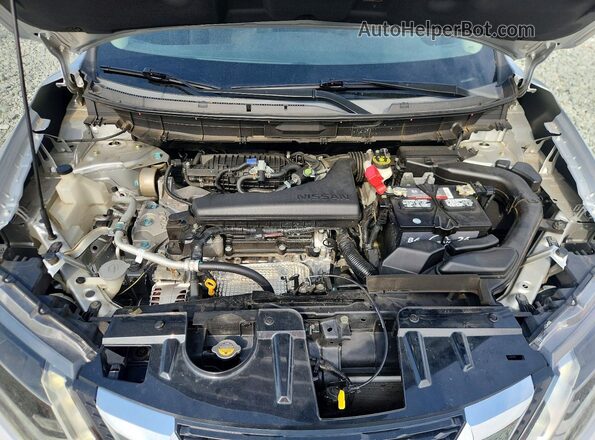 KNMAT2MT0JP612803 2018 NISSAN ROGUE Silver Widok komory silnika