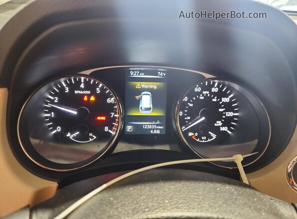 KNMAT2MT1GP598337 2016 NISSAN ROGUE Gray Widok zestawu wskaźników