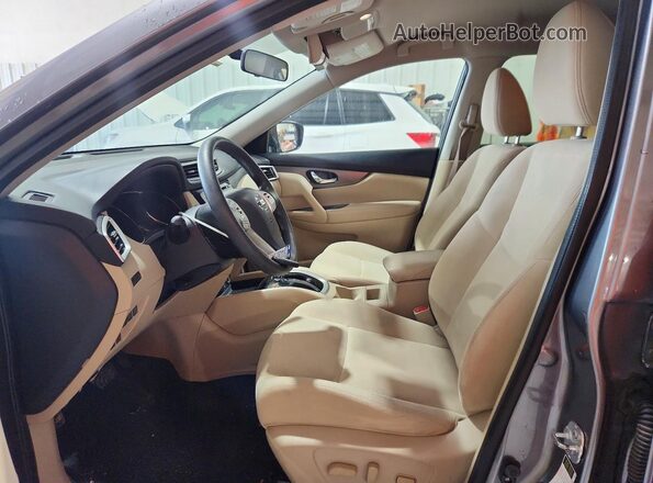 KNMAT2MT1GP598337 2016 NISSAN ROGUE Gray Widok wnętrza z przodu