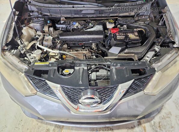 KNMAT2MT1GP598337 2016 NISSAN ROGUE Gray Widok komory silnika