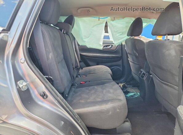 KNMAT2MT1GP622622 2016 NISSAN ROGUE Gray Widok wnętrza z tyłu