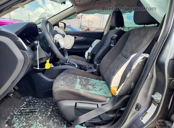 KNMAT2MT1GP622622 2016 NISSAN ROGUE Gray Widok wnętrza z przodu