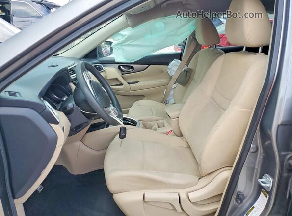 KNMAT2MT1GP640988 2016 NISSAN ROGUE Серый Вид салона спереди