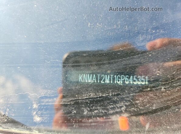KNMAT2MT1GP645351 2016 NISSAN ROGUE White VIN კოდის სტიკერის ხედი