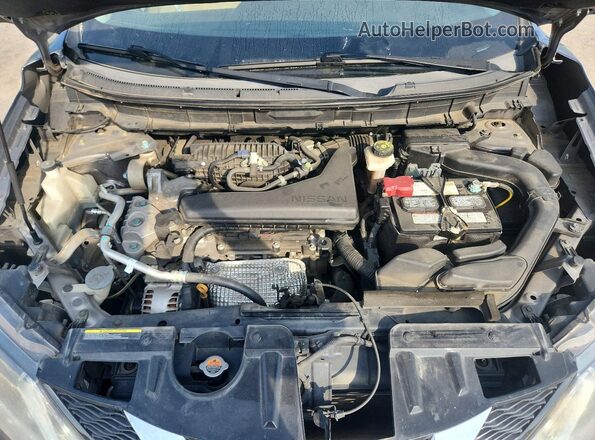 KNMAT2MT1GP661923 2016 NISSAN ROGUE Gray ძრავის განყოფილების ხედი