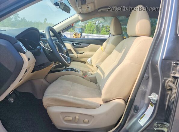 KNMAT2MT1GP661923 2016 NISSAN ROGUE Gray წინა სალონის ხედი