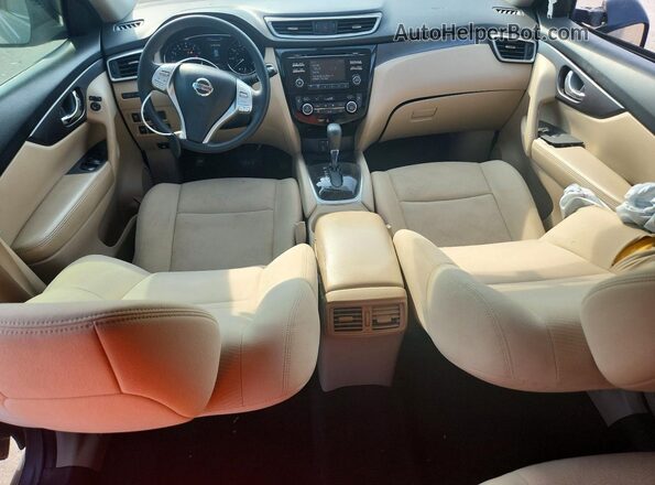 KNMAT2MT1GP661923 2016 NISSAN ROGUE Gray წინა პანელის ხედი