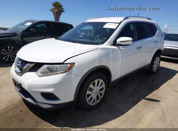 KNMAT2MT1GP671237 2016 NISSAN ROGUE White წინა მარცხენა ხედი სამი მეოთხედიდან