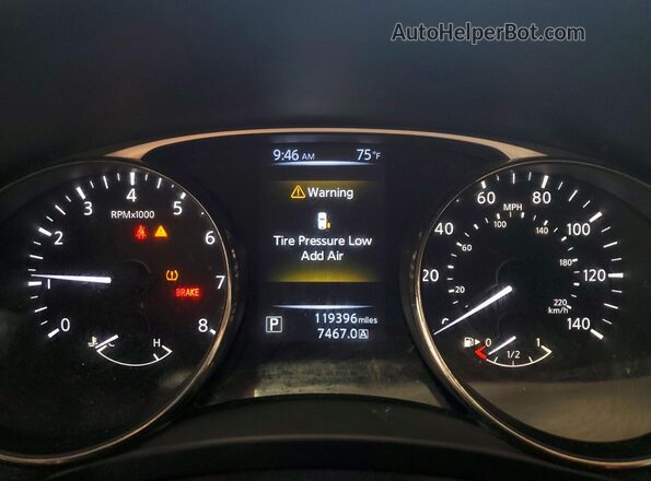 KNMAT2MT1GP682335 2016 NISSAN ROGUE White Widok zestawu wskaźników